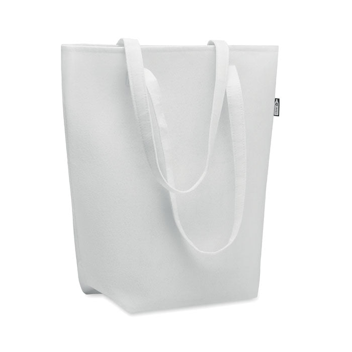 Boodschappentas van gerecycled vilt, wit