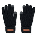 Touchscreen handschoenen van gerecycled polyester, zwart