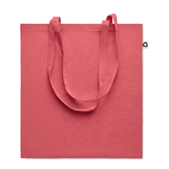 Boodschappentas van gerecycled katoen, gekleurd, rood