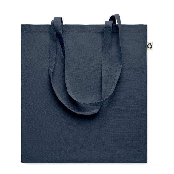 Boodschappentas van gerecycled katoen, gekleurd, marineblauw