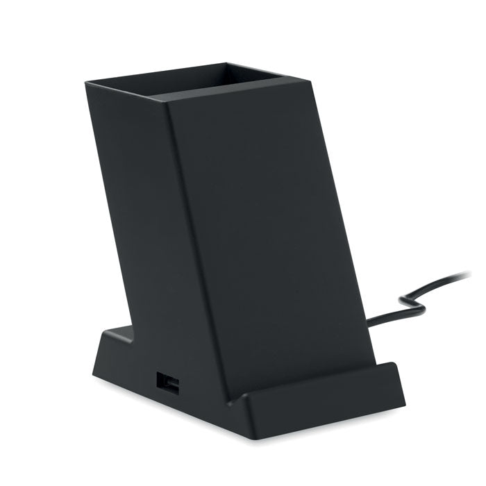 Draadloze oplader met penhouder, zwart