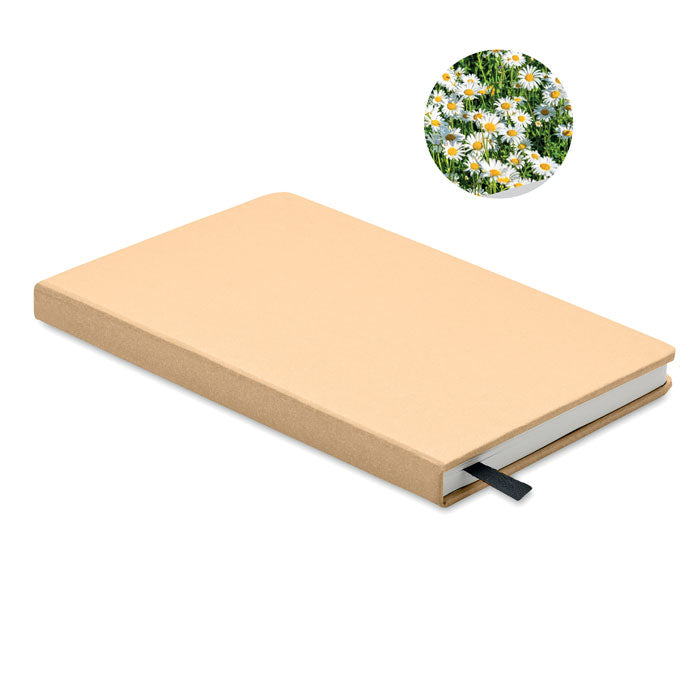 Notitieboek A5 met inbegrepen zaaigoed, beige