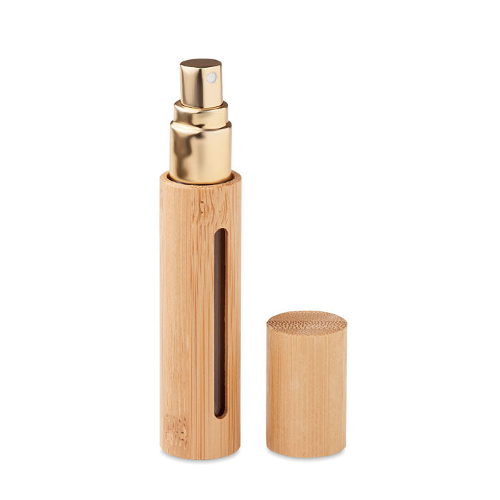 Navulbare parfumverstuiver met bamboe behuizing, hout