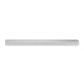 Driehoekige liniaal 30 cm van aluminium, mat zilver