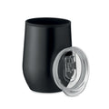 Thermobeker 350 ml met transparant deksel, zwart