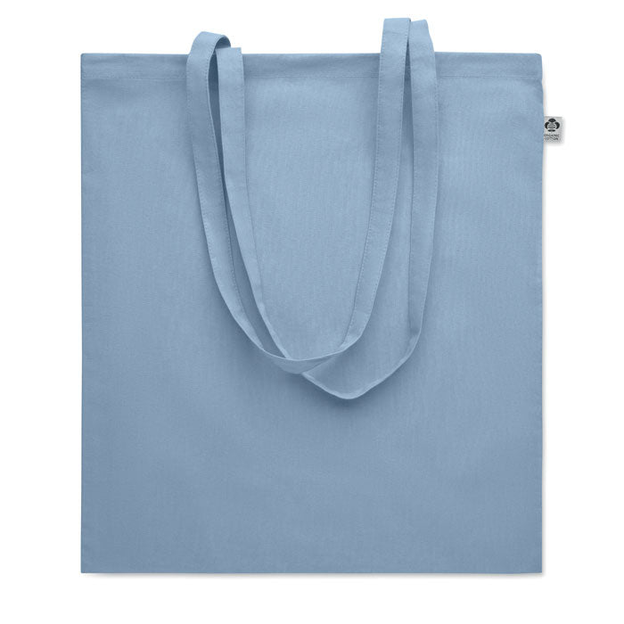 Boodschappentas van biologisch katoen, babyblauw