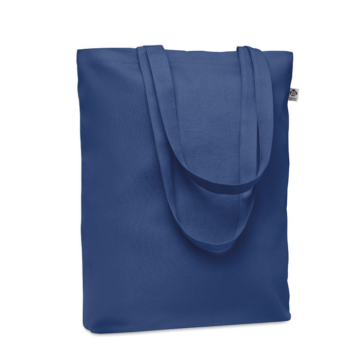Boodschappentas van organisch canvas, blauw