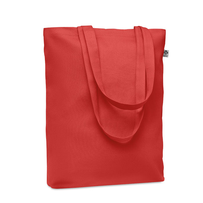 Boodschappentas van organisch canvas, rood