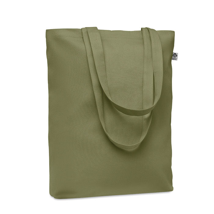 Boodschappentas van organisch canvas, groen