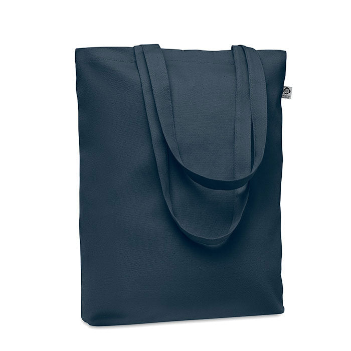 Boodschappentas van organisch canvas, marineblauw
