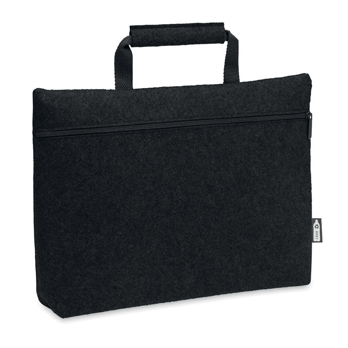 Laptoptas 15 inch van gerecycled vilt, zwart