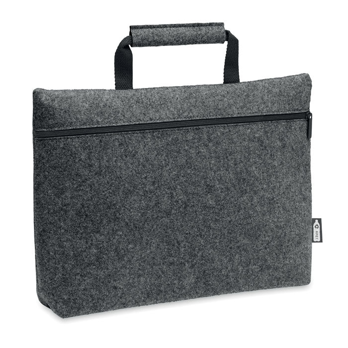 Laptoptas 15 inch van gerecycled vilt, steengrijs