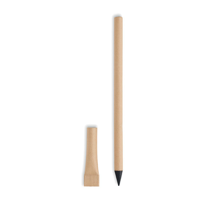 Inktloze pen met papieren houder, beige