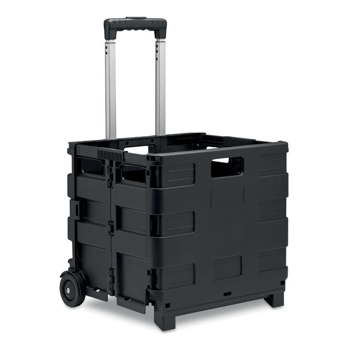 Opvouwbare boodschappentrolley, zwart