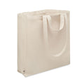Boodschappen- en strandtas met ritsvak, beige