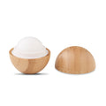 Lippenbalsem SPF10 in ronde bamboe pot, hout