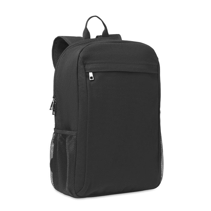 Laptoprugzak 15 inch van gewassen canvas, zwart