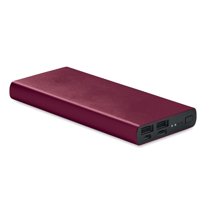 Powerbank 10.000 mAh met snellaadfunctie, bordeaux