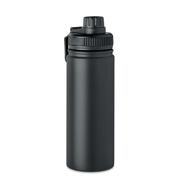 Thermosfles 500 ml met drinkdop en handgreep, zwart