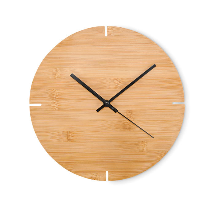 Wandklok van bamboe, hout