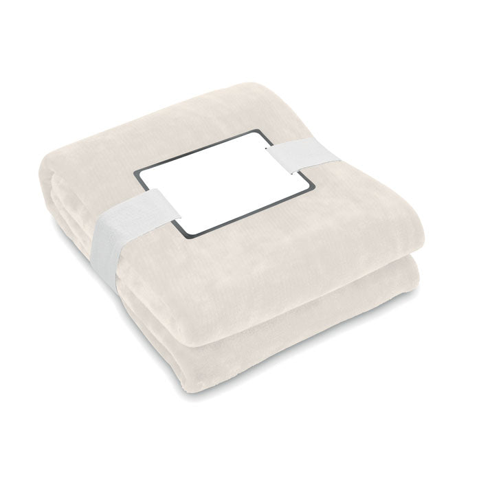 Fleecedeken van gerecycled polyester, beige