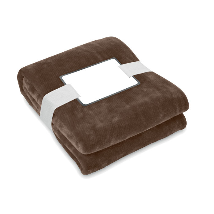 Fleecedeken van gerecycled polyester, chocolade