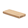 Powerbank met draadloos opladen, 6000 mAh, hout