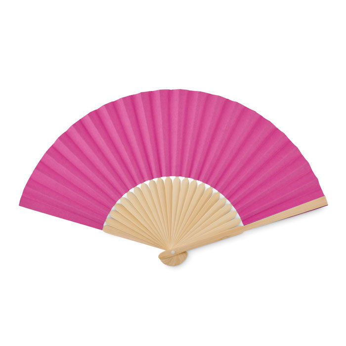 Waaier met bamboe handvat, fuchsia