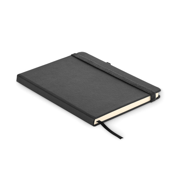 Notitieboek A5 met omslag van gerecycled leer, zwart
