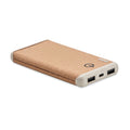 Powerbank en draadloze oplader met kurken behuizing, beige