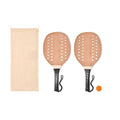 Beachtennisset met houten rackets, hout