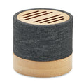 Draadloze speaker met bamboe detail, zwart