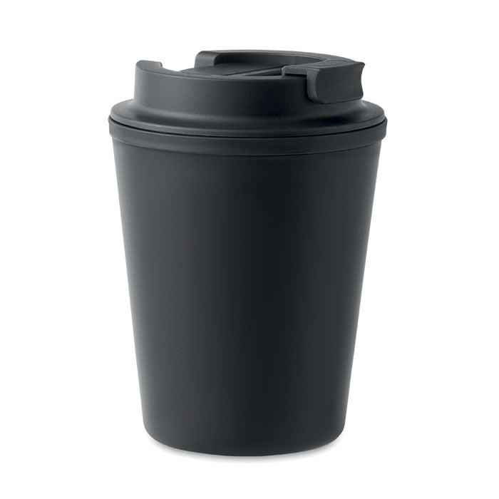 Beker 300 ml, dubbelwandig en, zwart