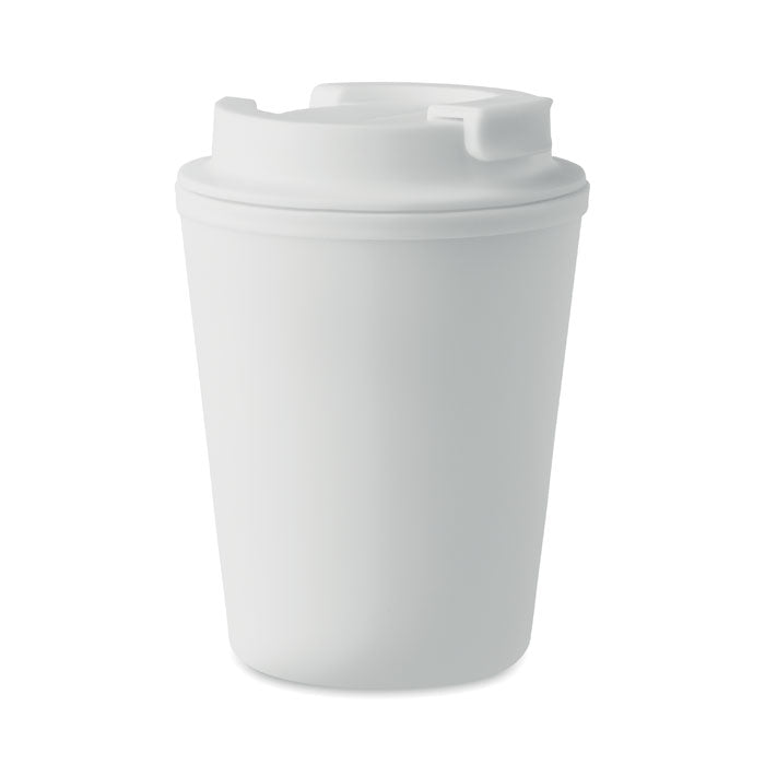 Beker 300 ml, dubbelwandig en, wit