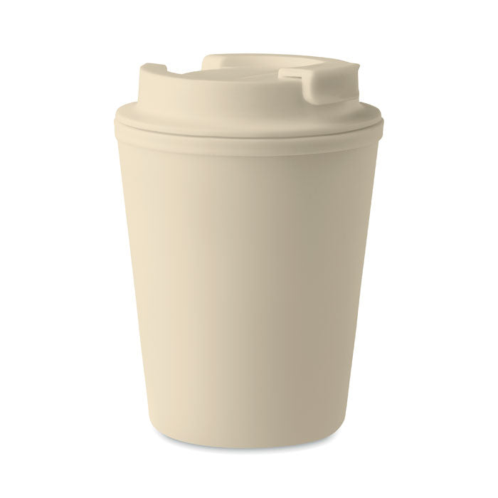 Beker 300 ml, dubbelwandig en, beige