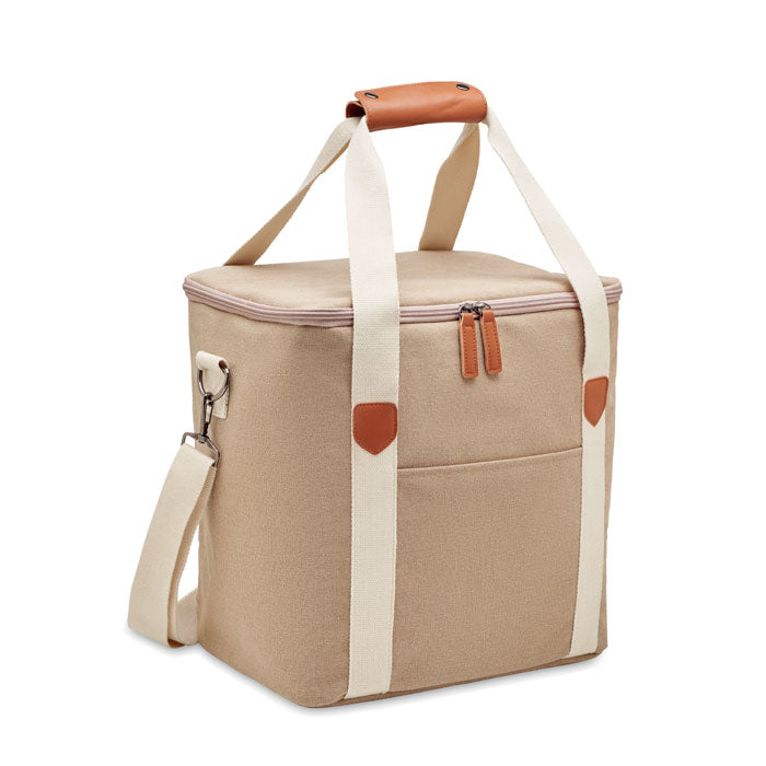 Koeltas groot met schouderriem, beige
