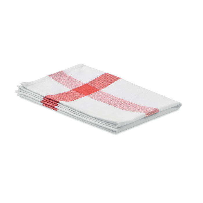 Keukenhanddoek van gerecycled katoen, rood