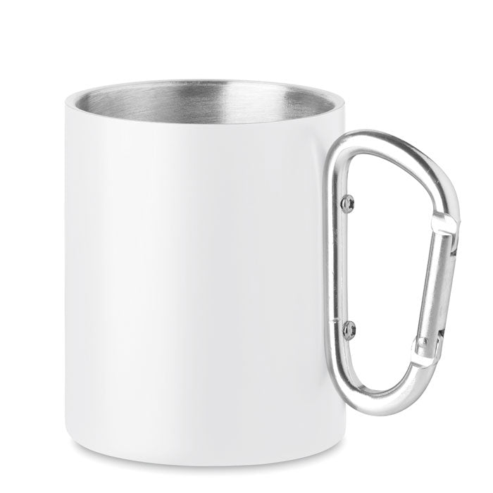 Thermomok 300 ml met karabijnhaak, wit