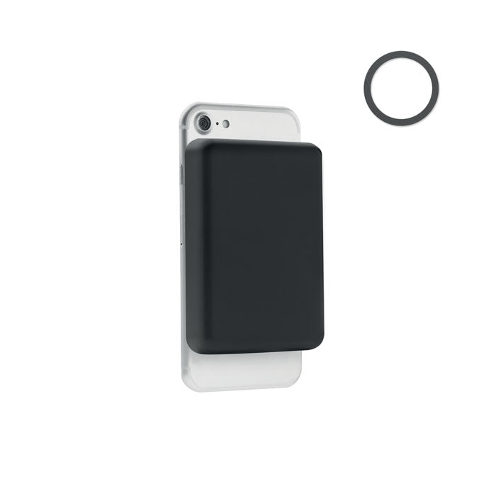 Magnetische powerbank met draadloos opladen, zwart