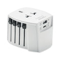 Wereldreisadapter met USB-C en USB-A, wit