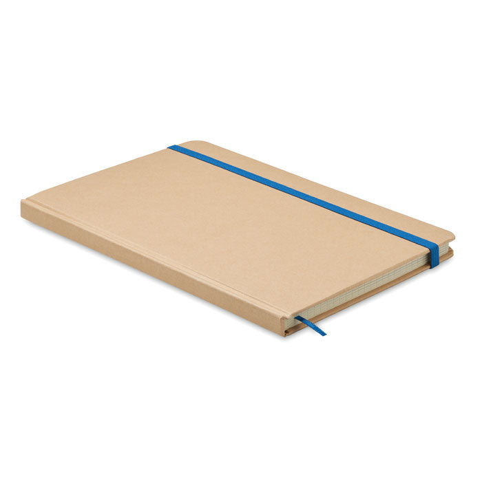 A5 notitieboek met gerecyclede kartonnen kaft, blauw