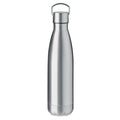 Thermosfles 500 ml, dubbelwandig roestvrij staal, mat zilver