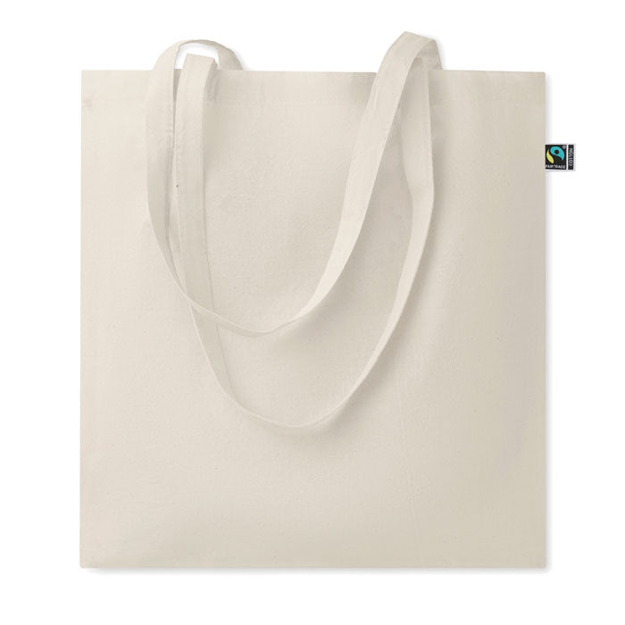 Katoenen boodschappentas, 180 gr/m² (zwaarder), beige