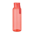 Drinkfles 500 ml van Tritan met siliconen hanger, transparant rood
