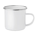 Metalen mok in vintage look, 350 ml, wit