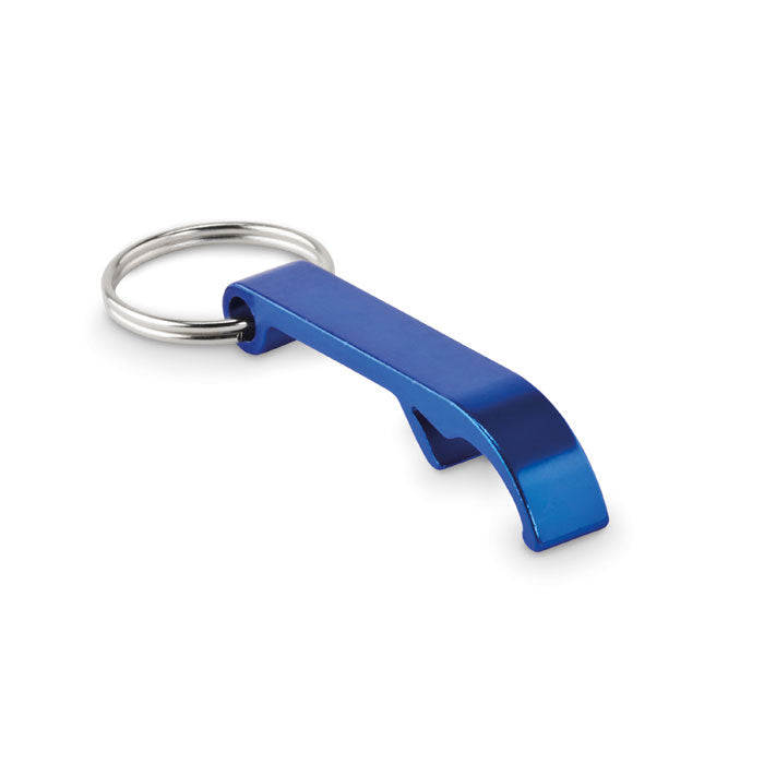 Sleutelhanger met flesopener, aluminium, blauw