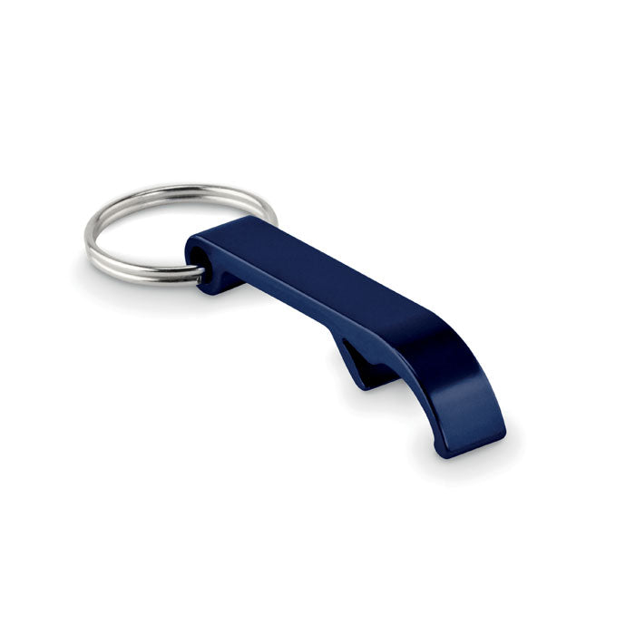Sleutelhanger met flesopener, aluminium, marineblauw