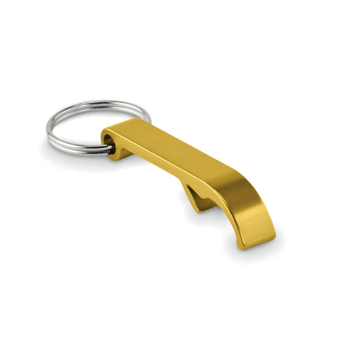 Sleutelhanger met flesopener, aluminium, goud