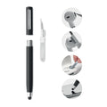 Balpen met stylus en reinigingssetje voor oordopjes, zwart