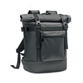 Rolltop rugzak van tarpaulin, zwart